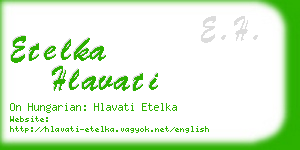etelka hlavati business card